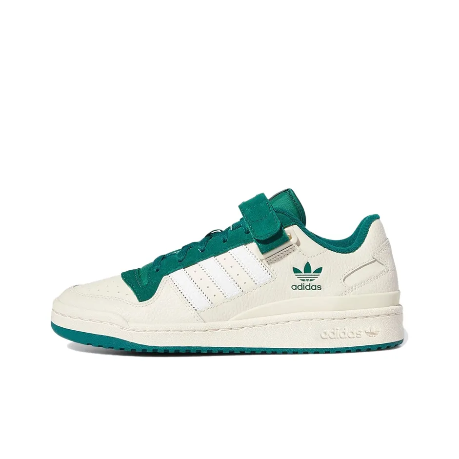 Adidas Originals FORUM Low Легкие и Дышащие Низкие Кроссовки для Скейтбординга Унисекс Белый Зеленый