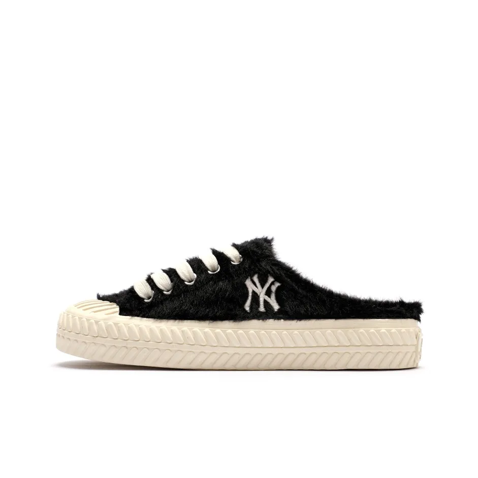 Mlb Base Logo Playball Mule Легкие Низкие Кроссовки для скейтбординга Унисекс Черные