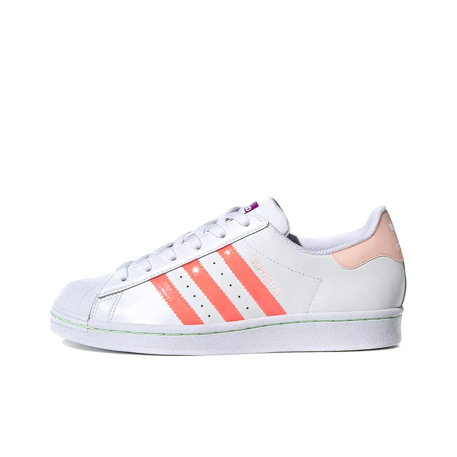 Adidas Superstar White Signal Pink Shock Purple Women's