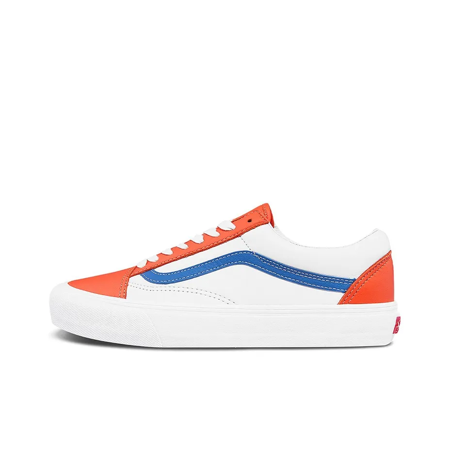 VANS Old Skool Collection Vlt L Low Топ Скейтборд Кроссовки Унисекс Белый Оранжевый