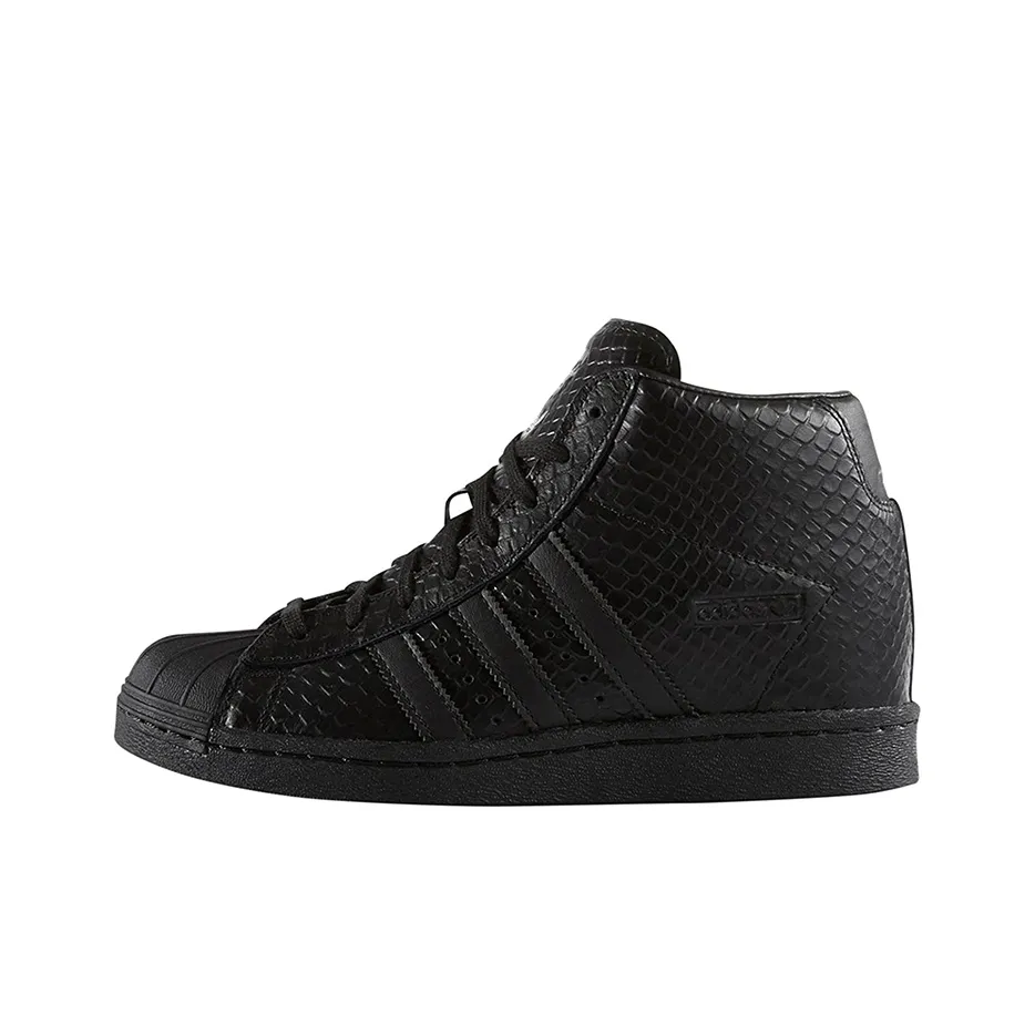 adidas kohl Originals Superstar Up Non slip Wear Resistant High Heeled Sneakers Black Women's