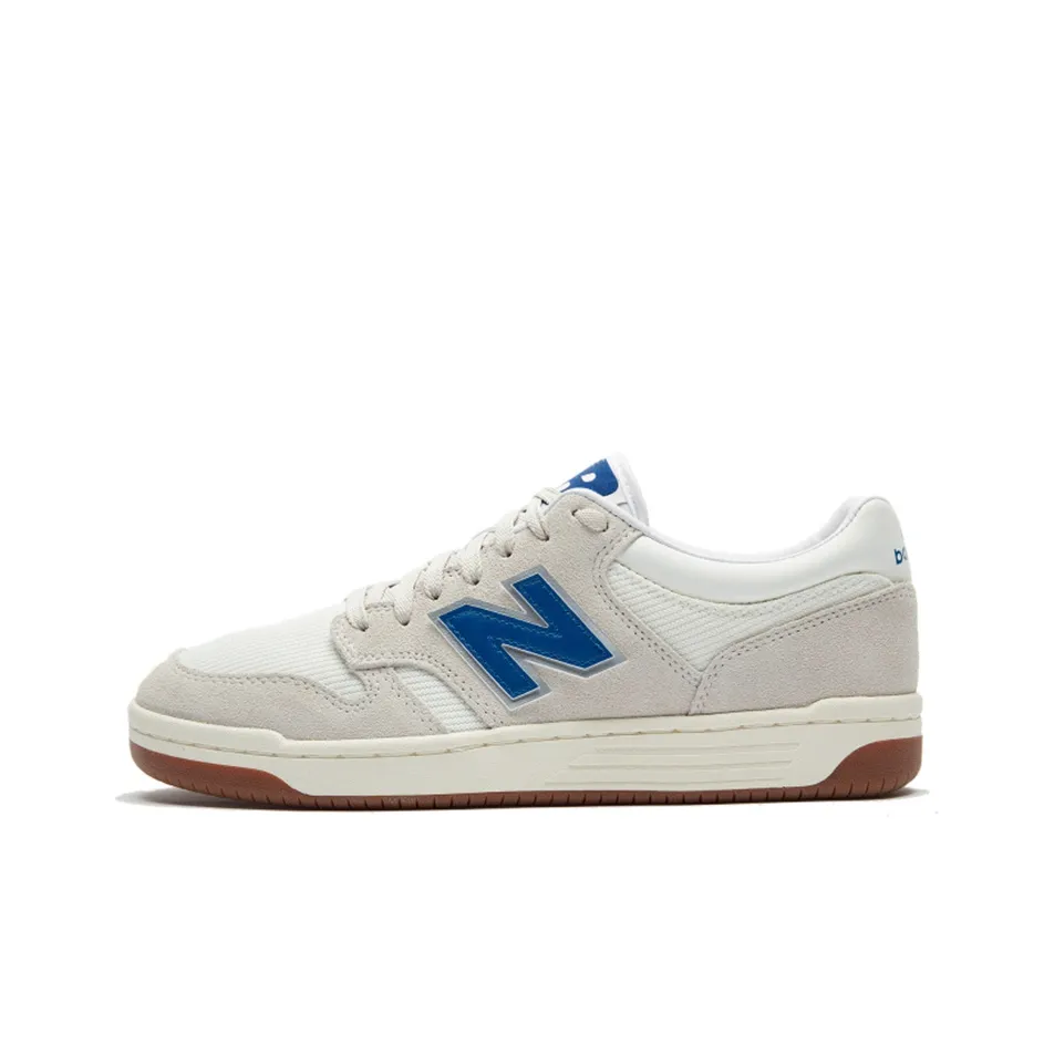 New Balance NB 480 Амортизация Легкий Низкий Топ Скейтборд Кроссовки Унисекс Экрю