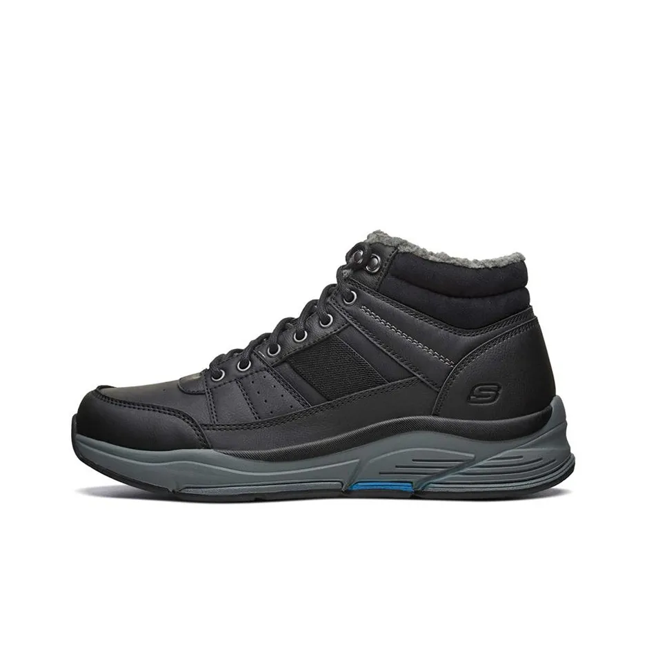 Skechers Benago Mid Top Skateboard Shoes Men's Black