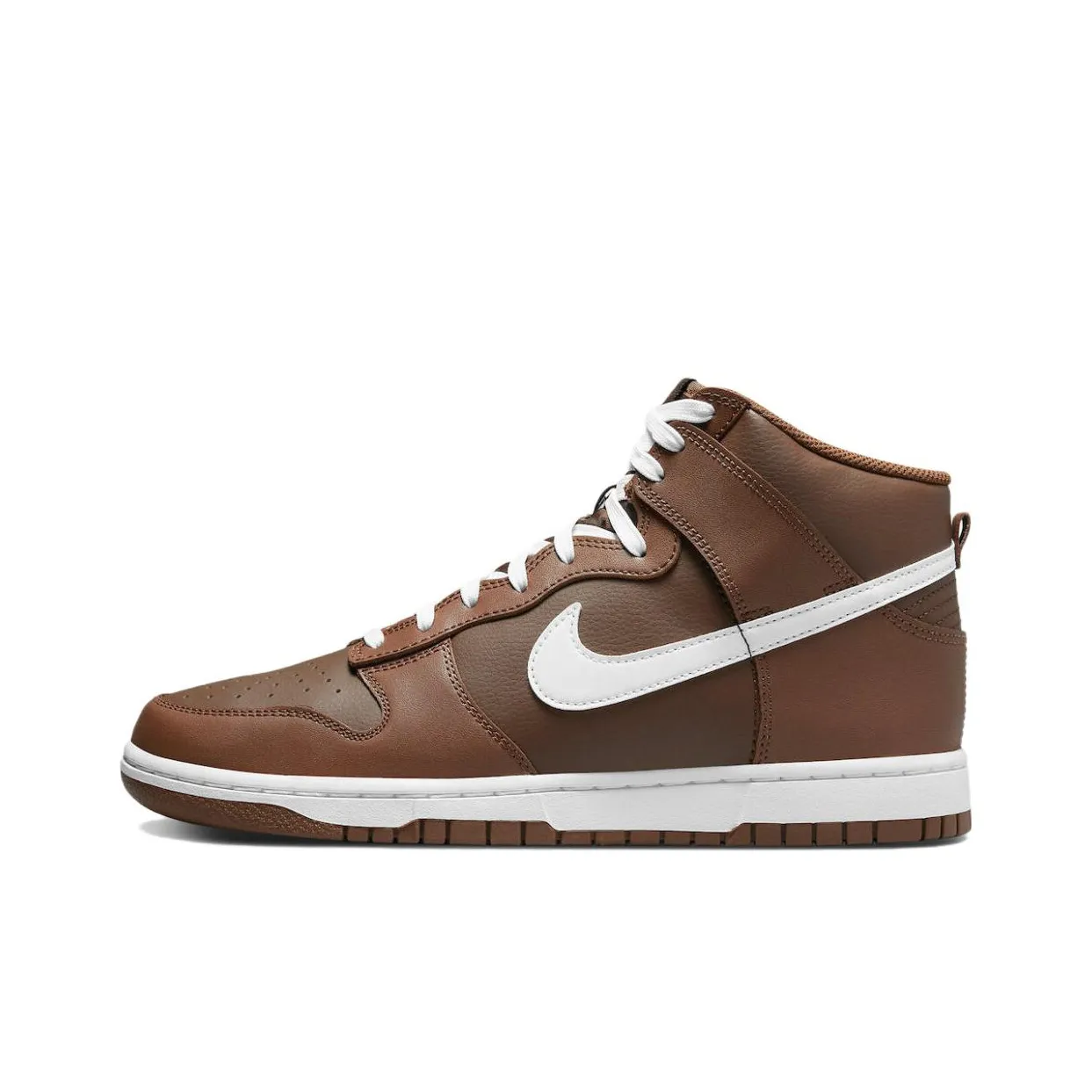 Nike Dunk High Skateboard Shoes Men High Top Brown/White