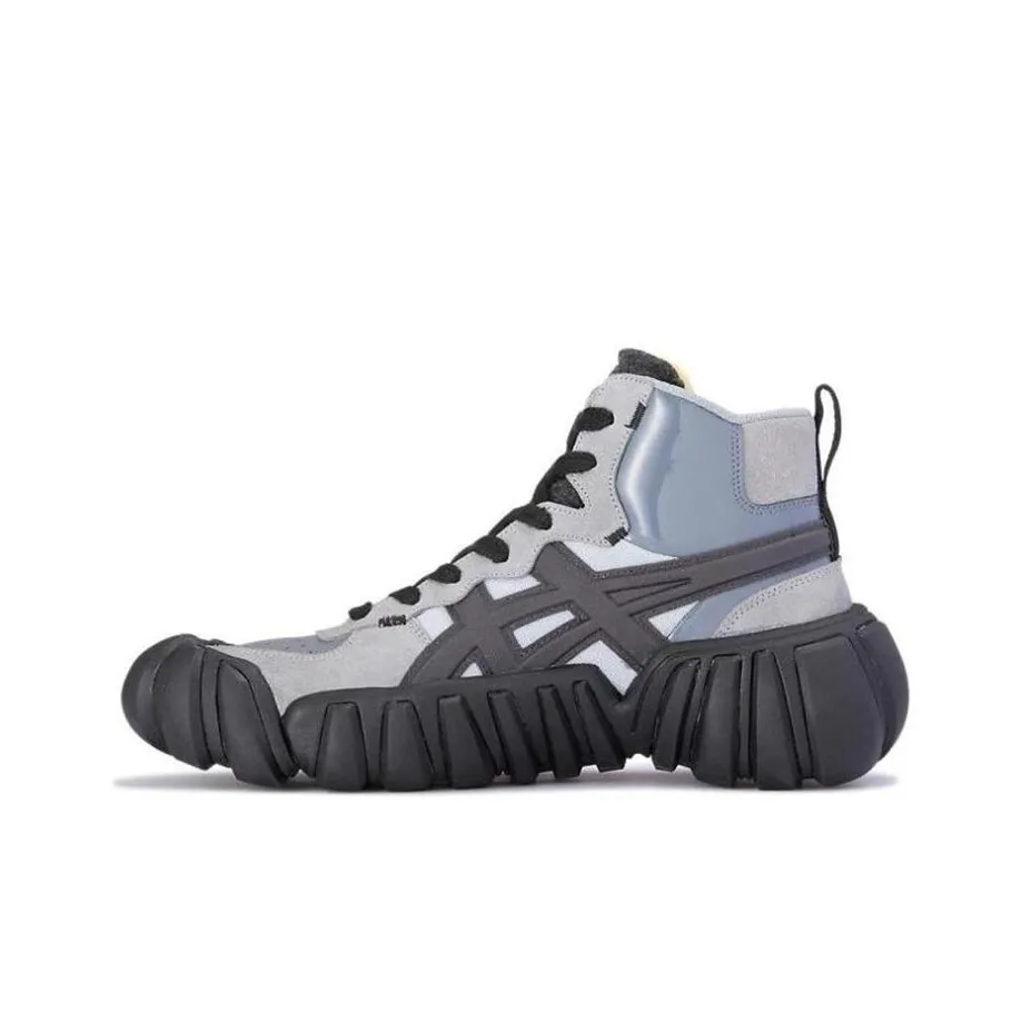 Onitsuka Tiger Dentigre Ll Cushioned Slip Resistant Abrasion Resistant High Top Skateboard Shoes Men's Gray Black
