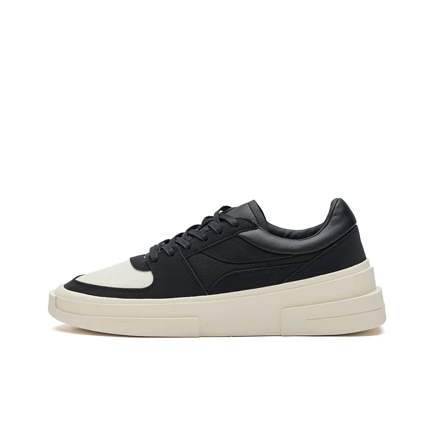 361° AG Chao Ge Anti Slip And Wear Resistant Lightweight Low Top Skateboard Shoes Black Beige