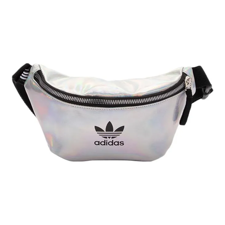 Adidas Originals Полиуретан Сумка через плечо Слинг-сумка Сумка на пояс Стандартная Женская Лазерный Белый