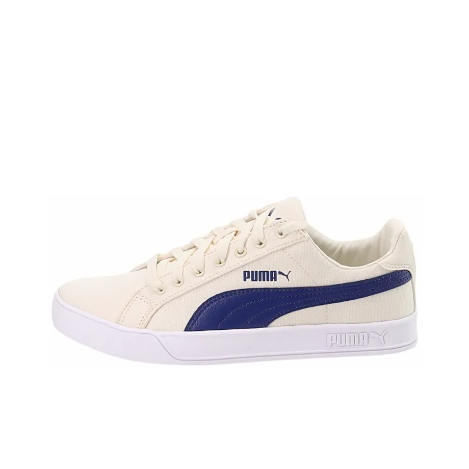 PUMA Smash Vulc Холст Устойчивый к износу Низкий Топ Скейтборд Кроссовки Унисекс Бежевый