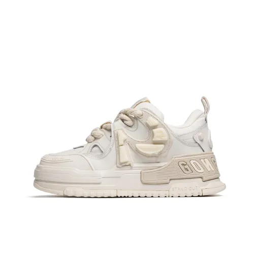 GONGJI Кроссовки для скейтбординга Low Top Белые Унисекс