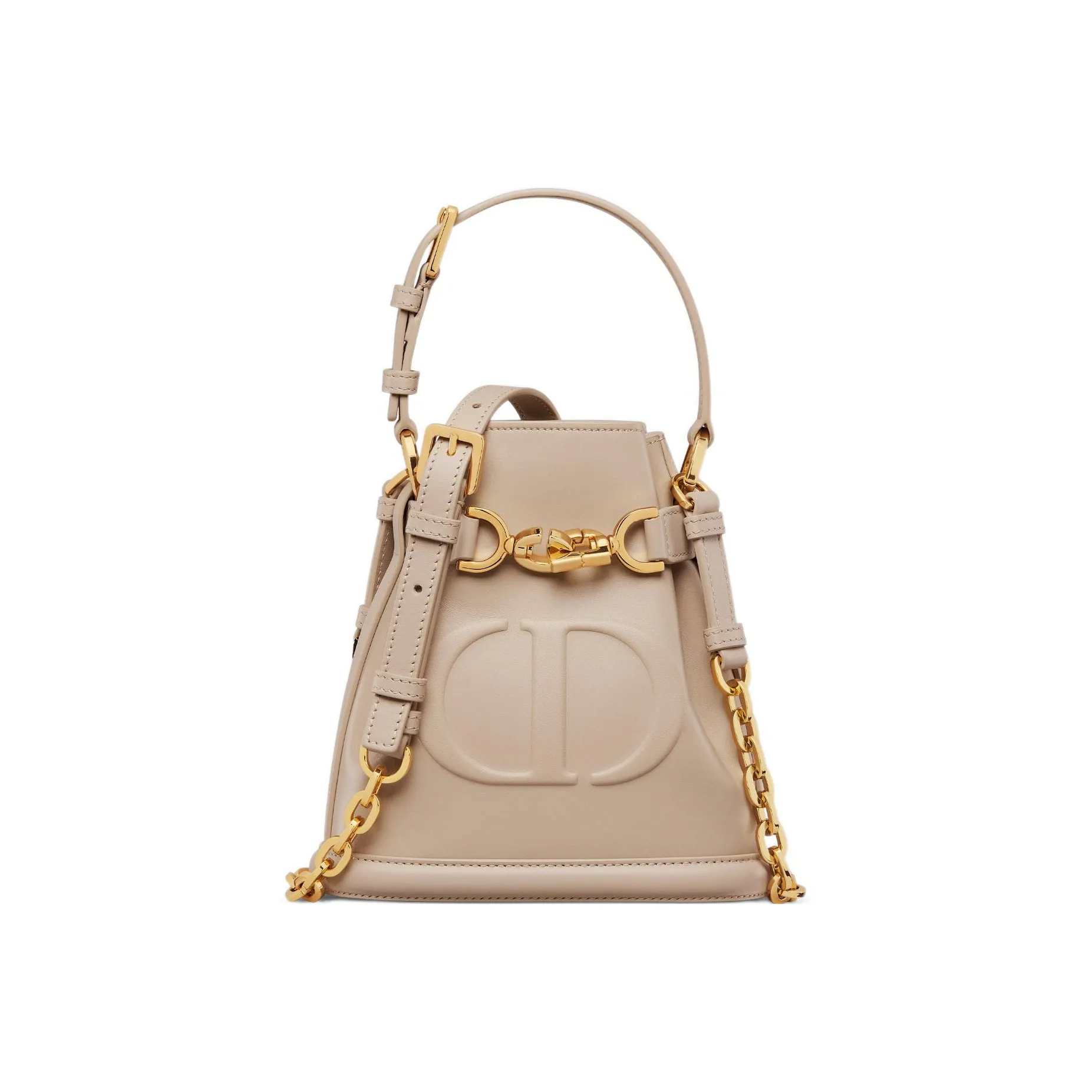 DIOR C'est Dior Cow Leather Shoulder Bag, Crossbody Bag, Handbag Trumpets Women's Pink Beige