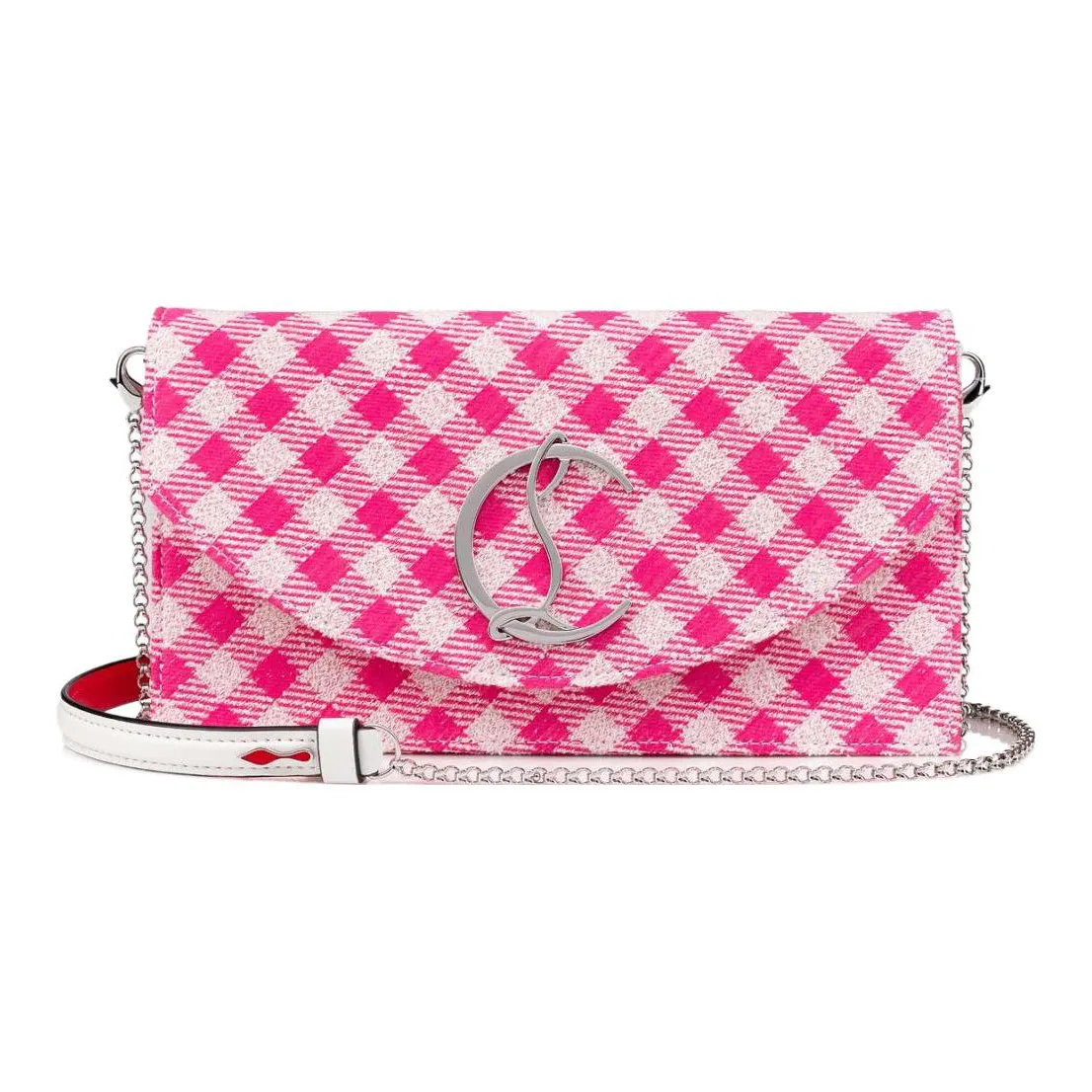 CL LUBOTING Canvas One Shoulder Crossbody Clutch Regular Women's Pink/White