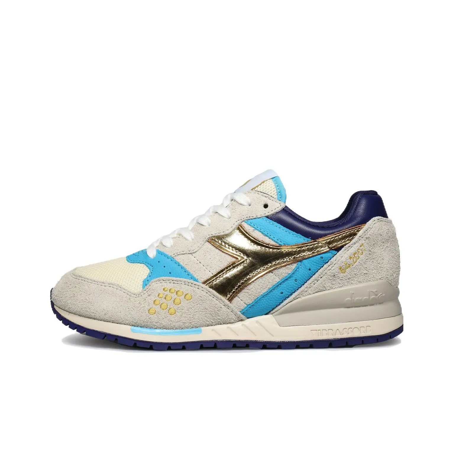 Hanon x DIADORA Intrepid Устойчивые к истиранию Низкие Кроссовки для Бега Мужские Серый Синий