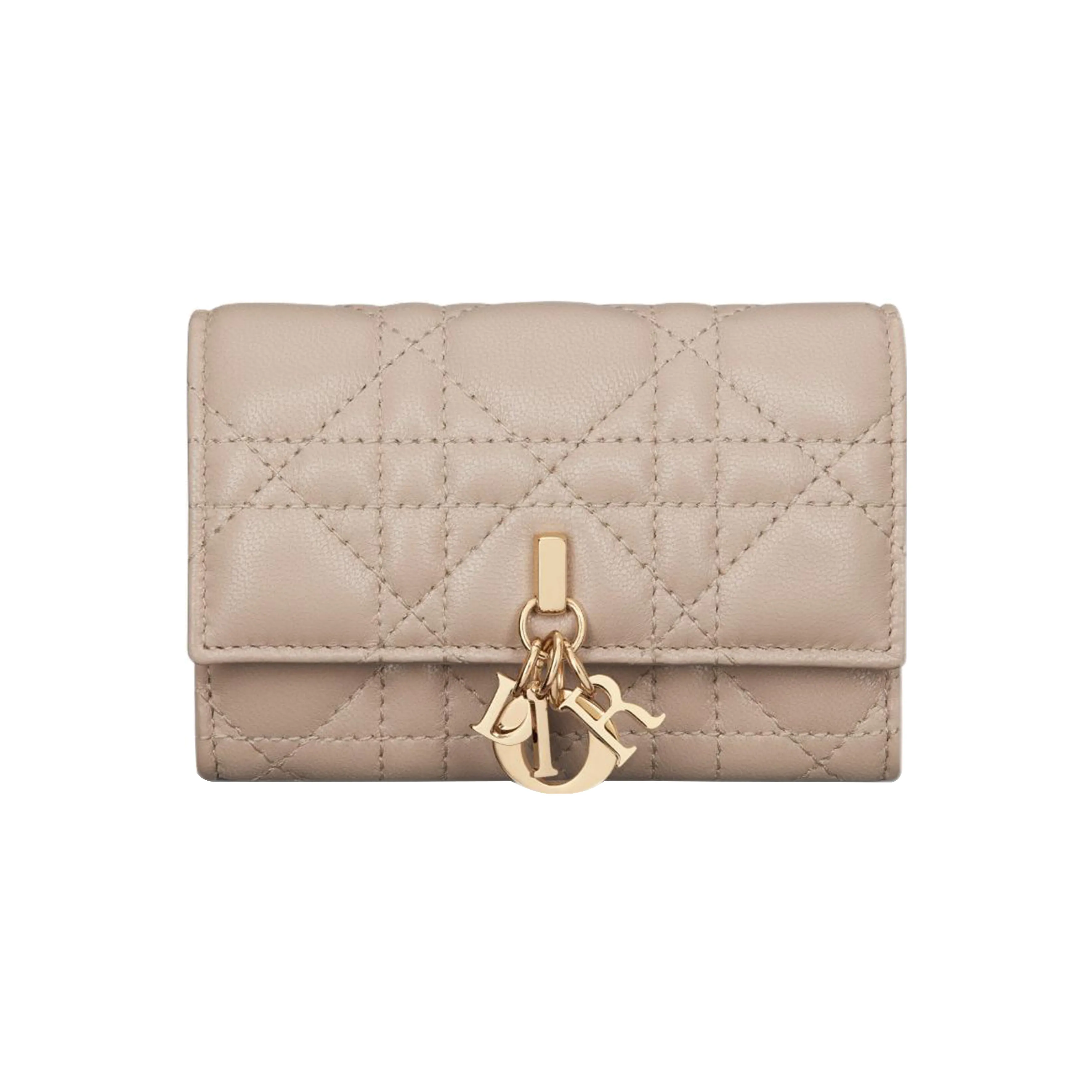 DIOR My Dior Sheepskin Wallet Extra Small Women's Pink Beige