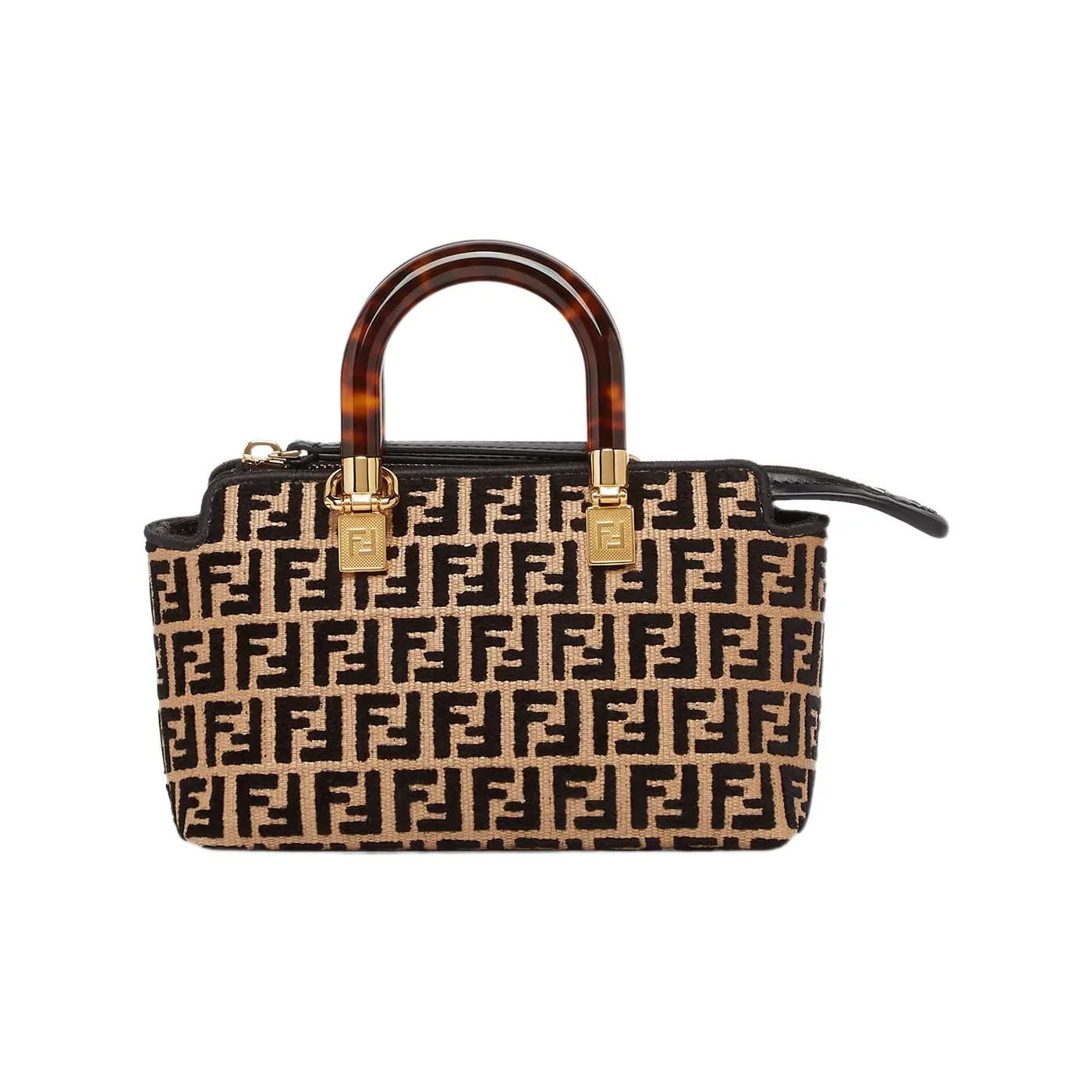FENDI By The Way Series Raffia Boston Bag, Shoulder Bag, Crossbody Bag, Handbag Mini Women's