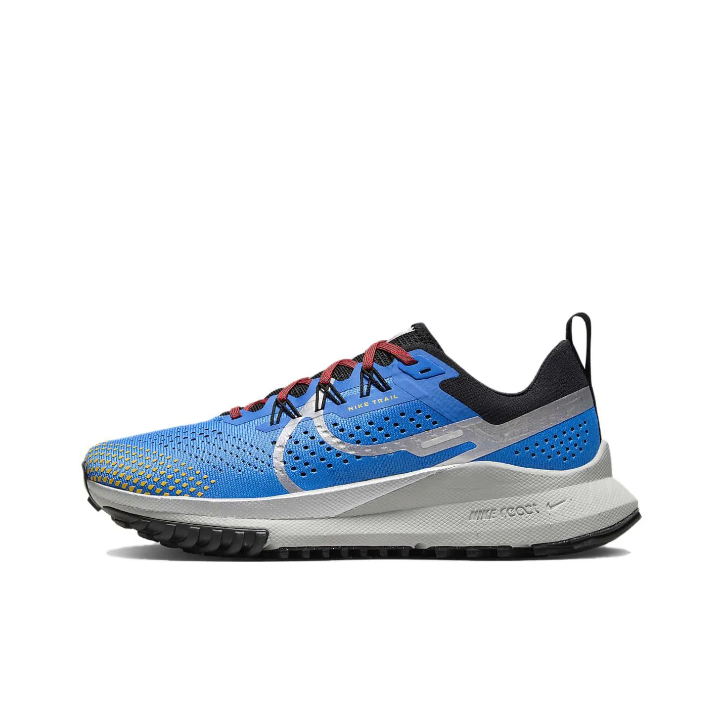 Nike React Pegasus Trail 4 Light Photo Blue Track Red Black Metallic Silver Women's