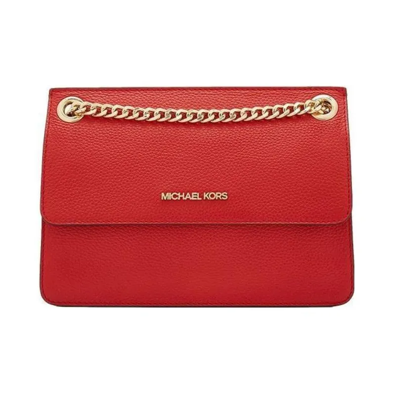 MICHAEL KORS Kathy Cow Leather Envelope Bag Shoulder Bag Crossbody Bag Small Size Women's Red