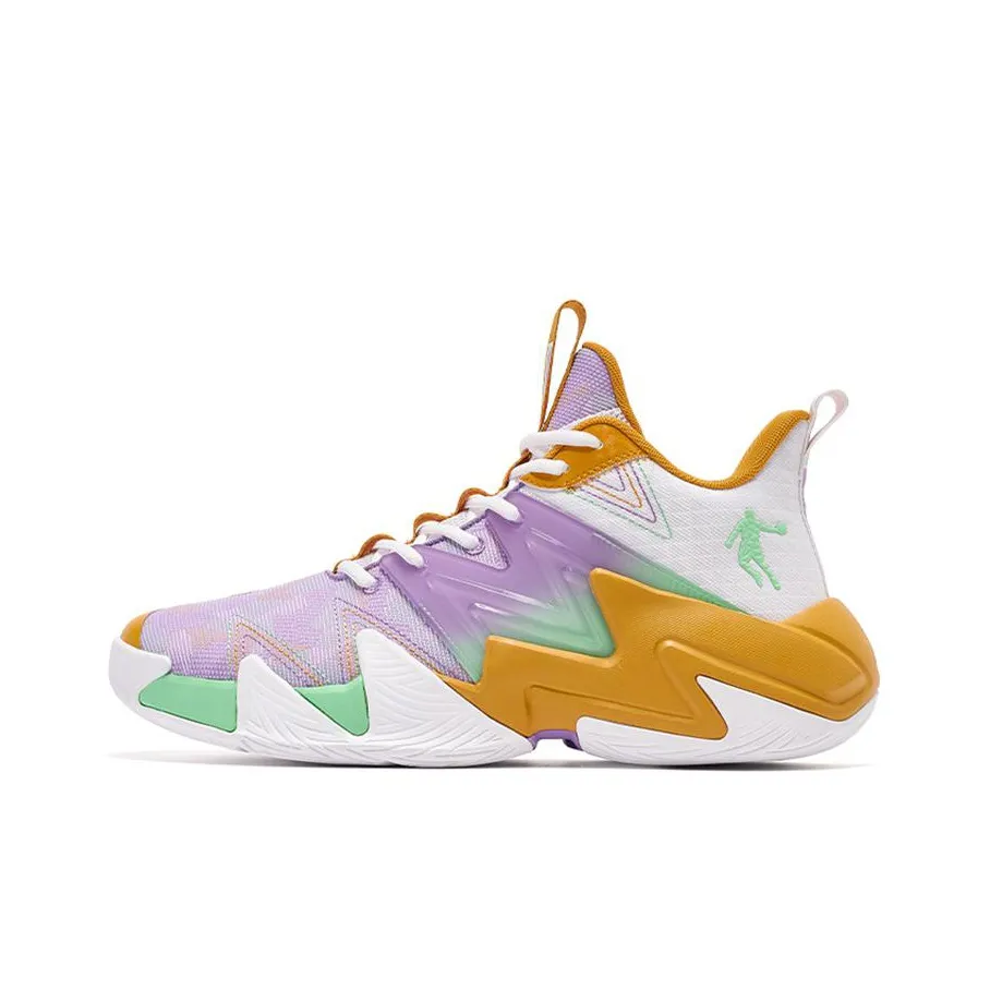 QIAODAN Armored Slip-resistant Abrasion-resistant MID Топ Баскетбольные кроссовки Мужской Желтый