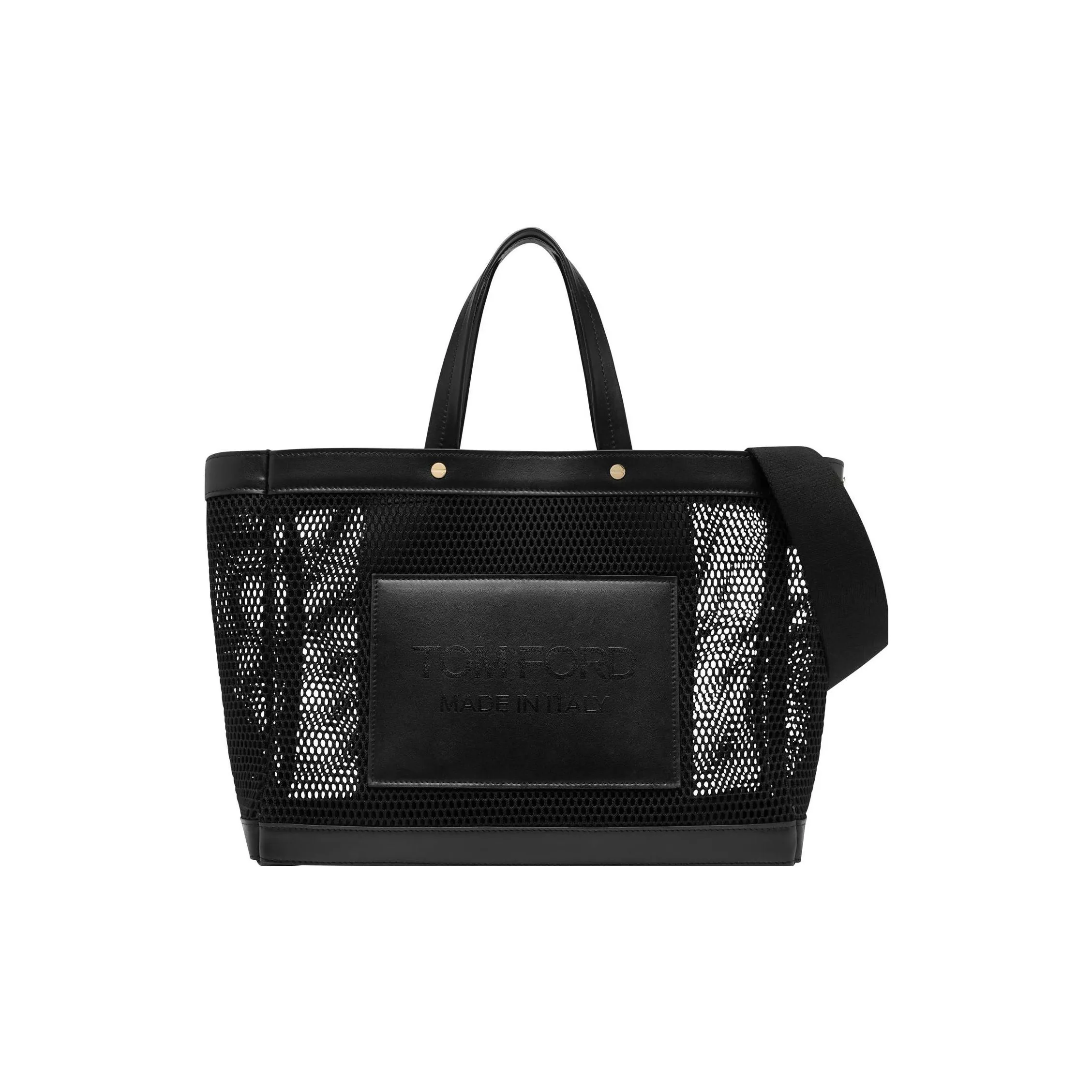 TOM FORD Logo Patch Semi Sheer Tote Bag