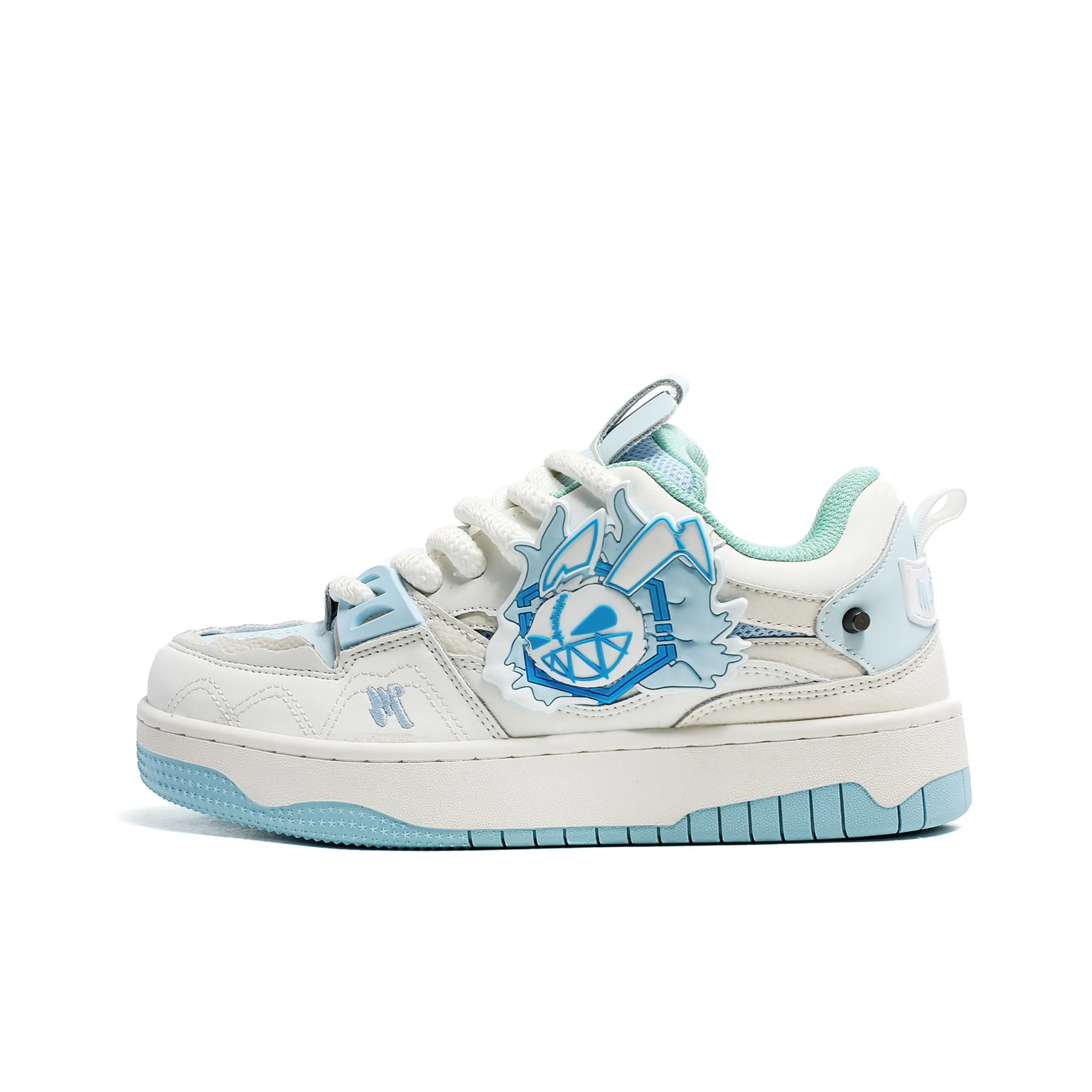 MR.PESIN Низкие кроссовки для скейтбординга унисекс белые и синие