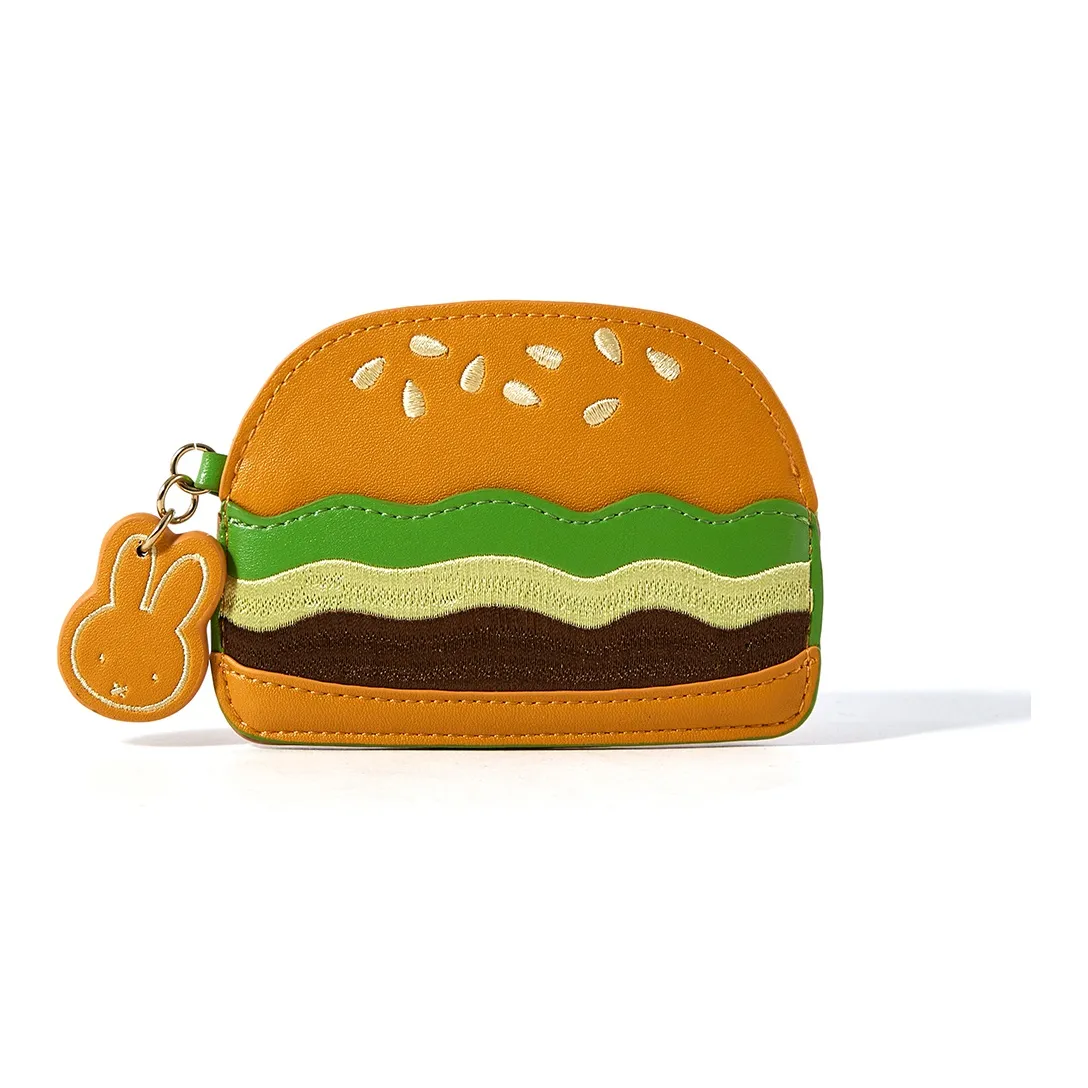 Miffy PU Document Holder Card Holder Coin Purse Wallet Small Size Women's Burger/Cheese/Biscuits