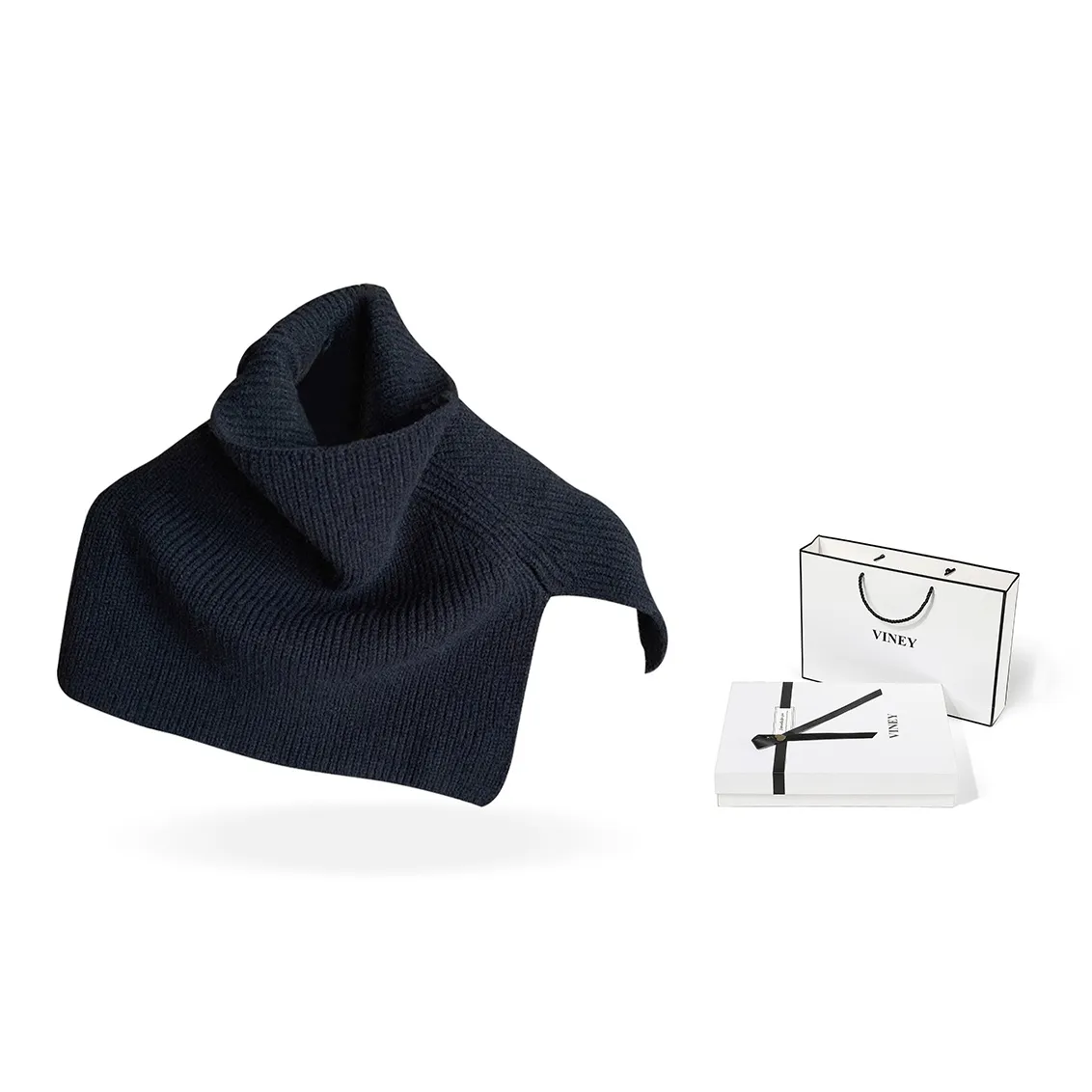 VINEY Полиэстер Палантины Черные Женские