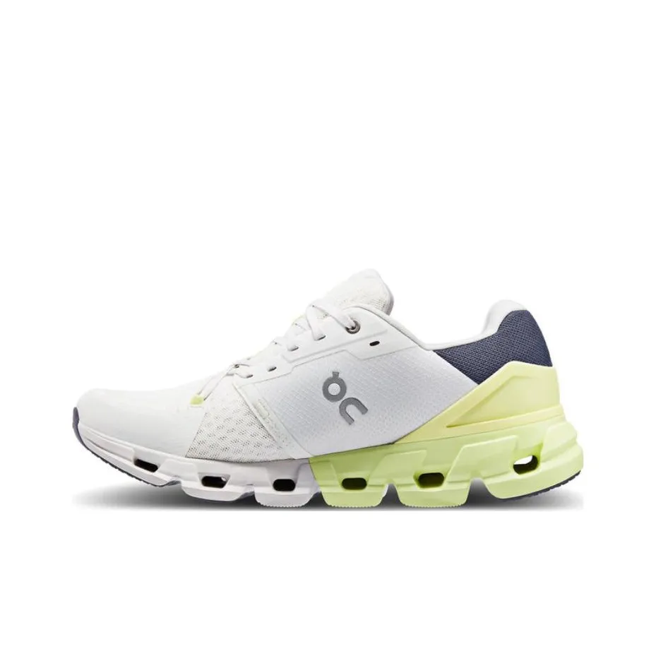 On Cloudflyer Cushioned Wear Resistant Lightweight Low Top Casual Running Shoes Men's White Yellow