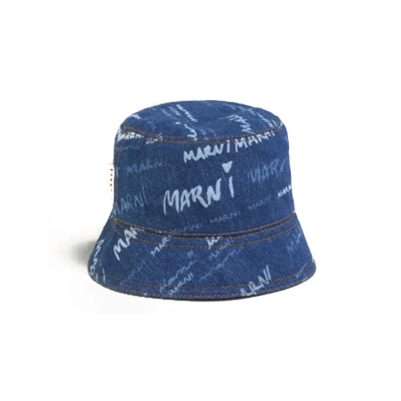 Шляпы ведра из хлопка Marni, синие, женские