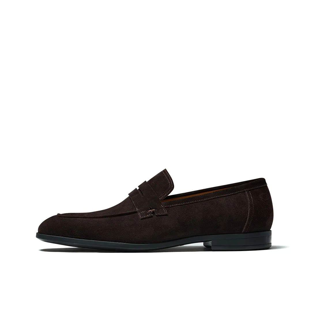 TRUFFAUT Genuine Leather Penny Slip on Shoes Loafers 2.2CM Men's