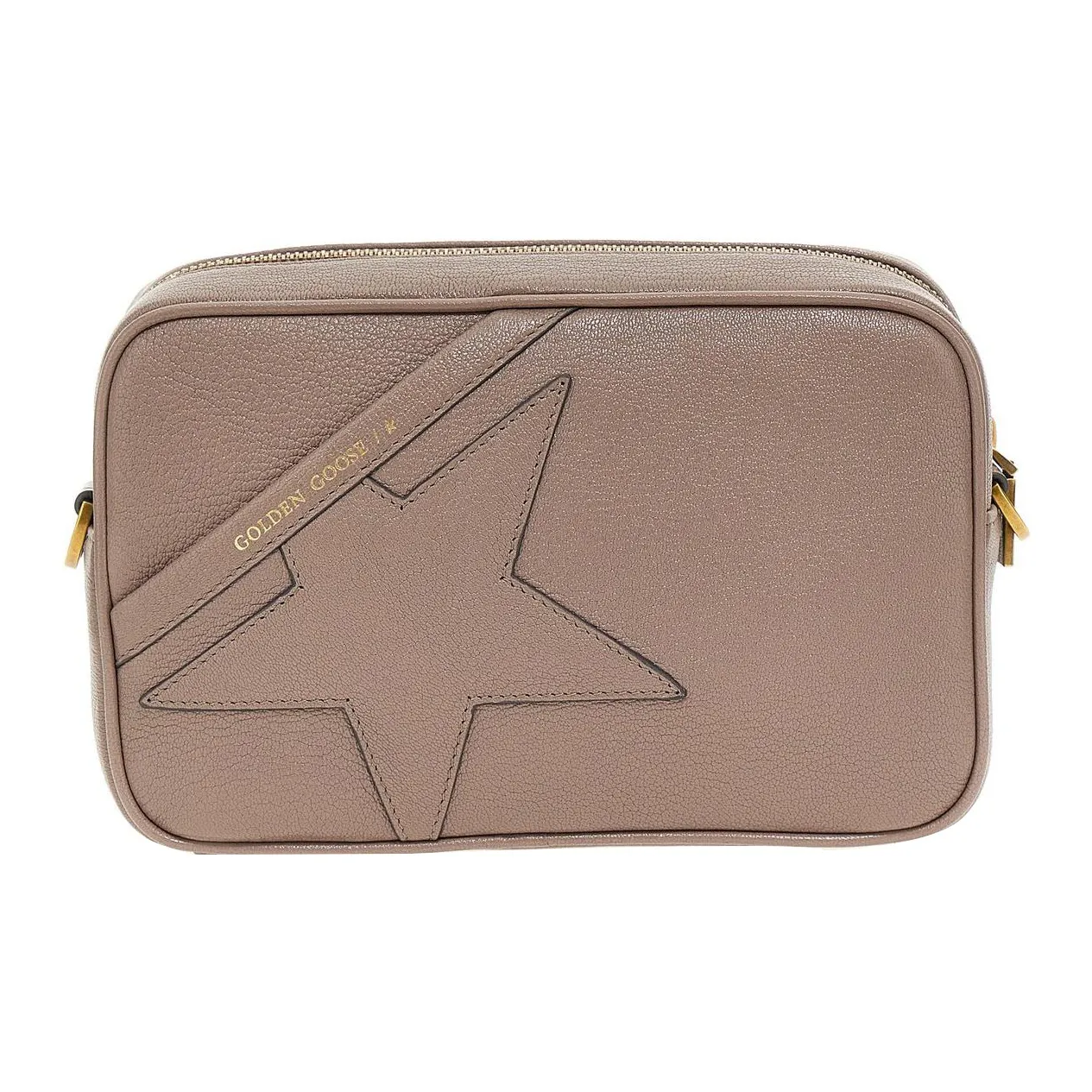 Golden Goose Goatskin Crossbody Bag, Shoulder Bag Women's Light Umber