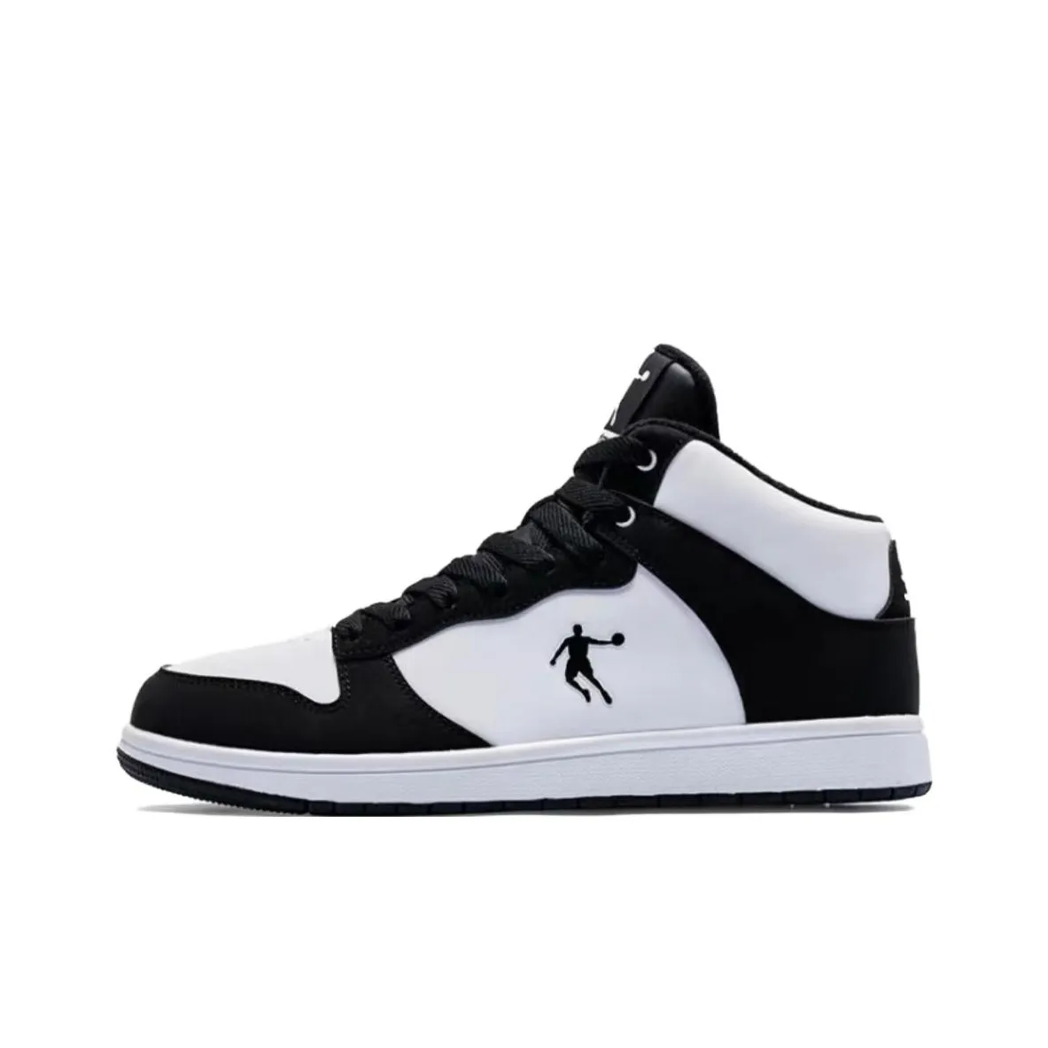 QIAODAN Panda Print Высокие Кроссовки для скейтбординга Мужские Белые Черные