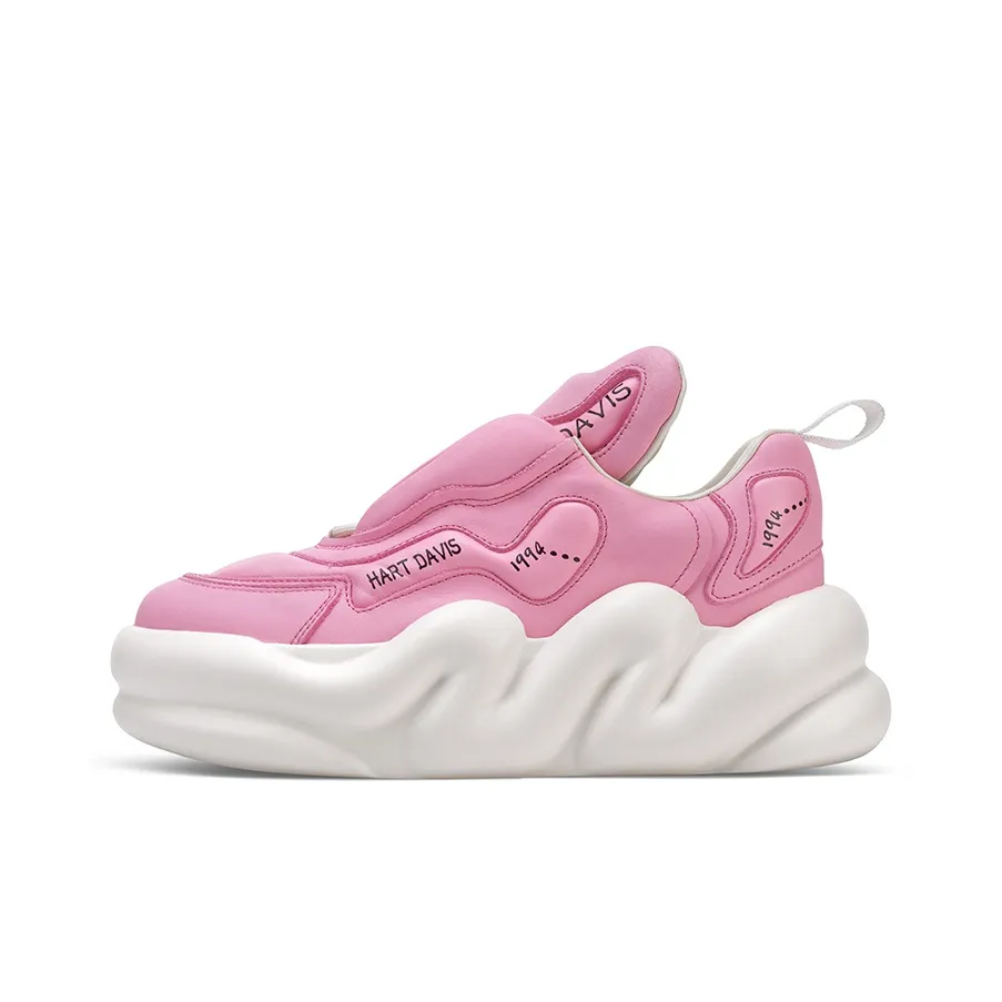 HART DAVIS Cloud Series Height Increasing Low Top Skateboard Shoes Unisex Pink