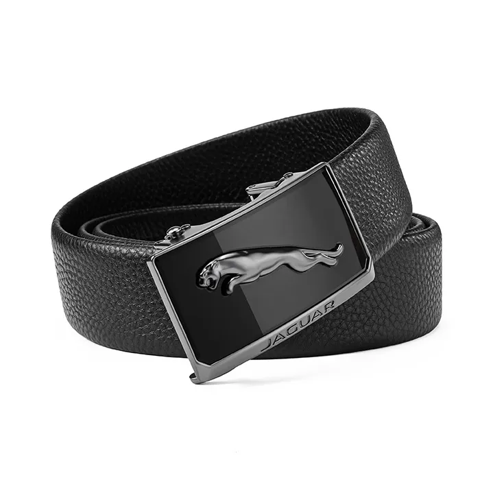 JAGUAR Alloy Leather Belts Men's 3.5cm