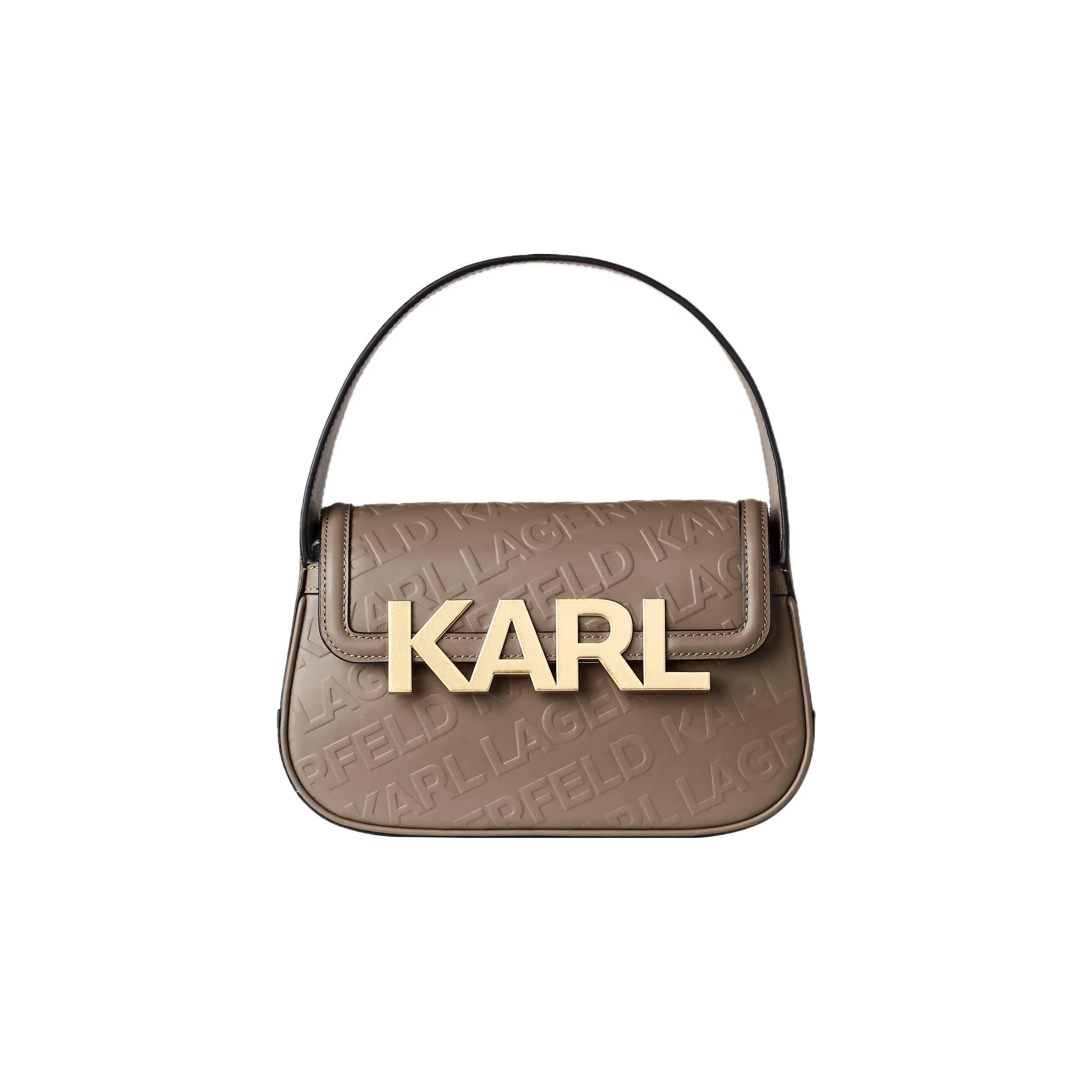 Karl Lagerfeld Сумка из коровьей кожи сумка через плечо женская цвет тауповый