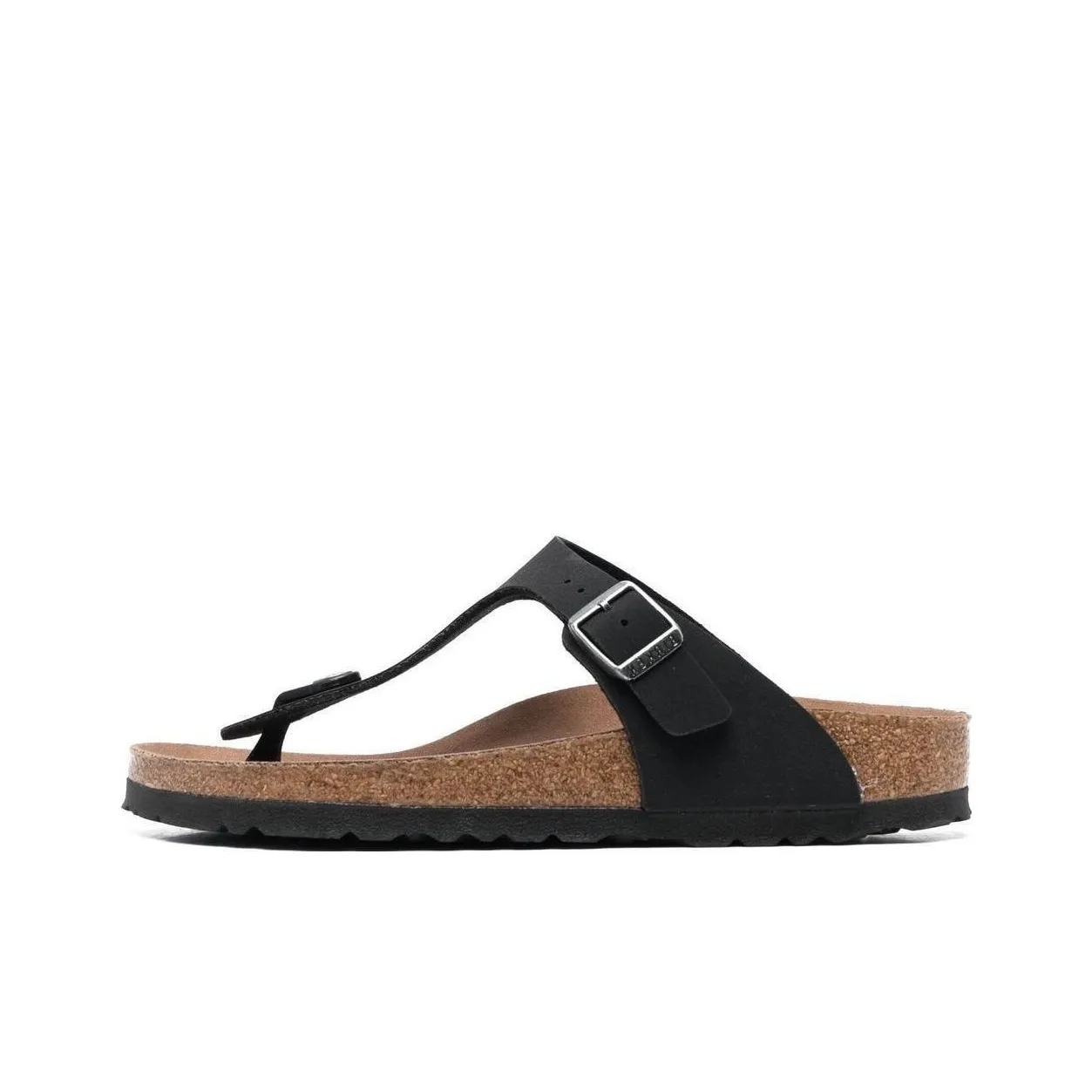 Birkenstock Gizeh Vegan Birko Flor Birkibuc Narrow Fit Sandals 'Black' Women's