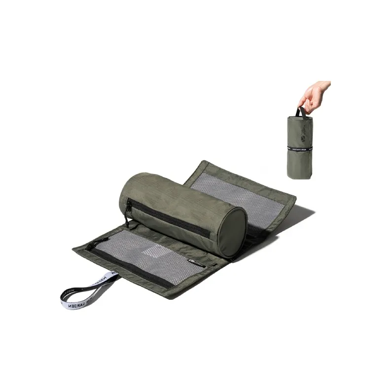 MOBI GARDEN Nylon Portable Large Capacity Makeup Bag, Toiletry Bag Unisex Olive Green/Sand Stone