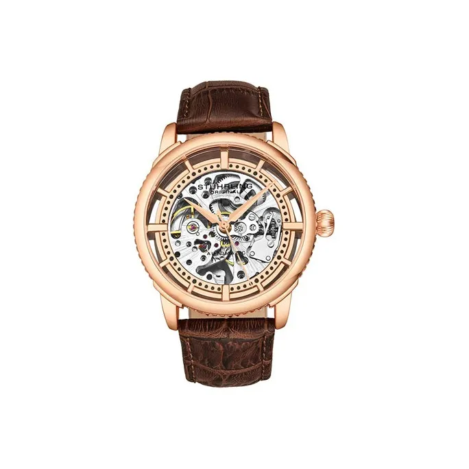 STUHRLING Механические часы мужские из коллекции Symphony, 41 мм * 12 мм * 41 мм, цвет кофе