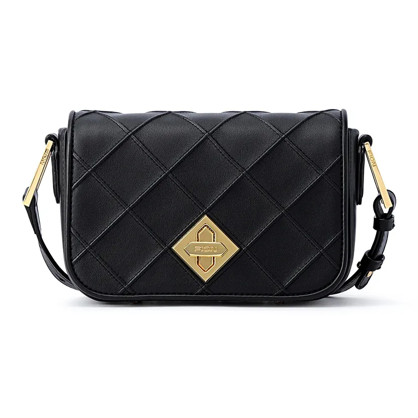 FION Подлинная коровья кожа Маленькая квадратная сумка Сумка через плечо Сумка-хобо Сумка через плечо Маленькая Женская Золотая
