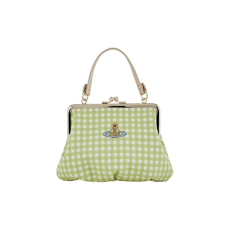 Vivienne Westwood Granny Frame Polyester Dumpling Bag Wallet Handbag Shoulder Bag Crossbody Bag Regular Women's Green