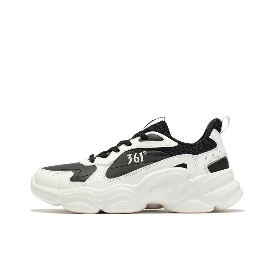 361° Cloud Series Облако кожа поверхность низ устойчивый к истиранию низкий топ кэжуал женский белый черный