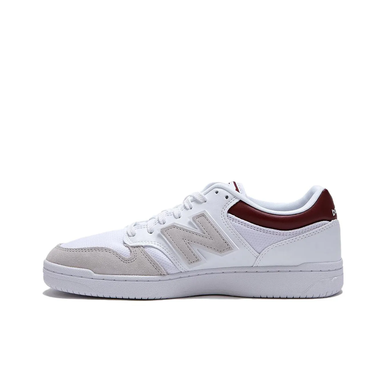 New Balance NB 480 Wear Resistant Low Top Skateboard Shoes Unisex White Red