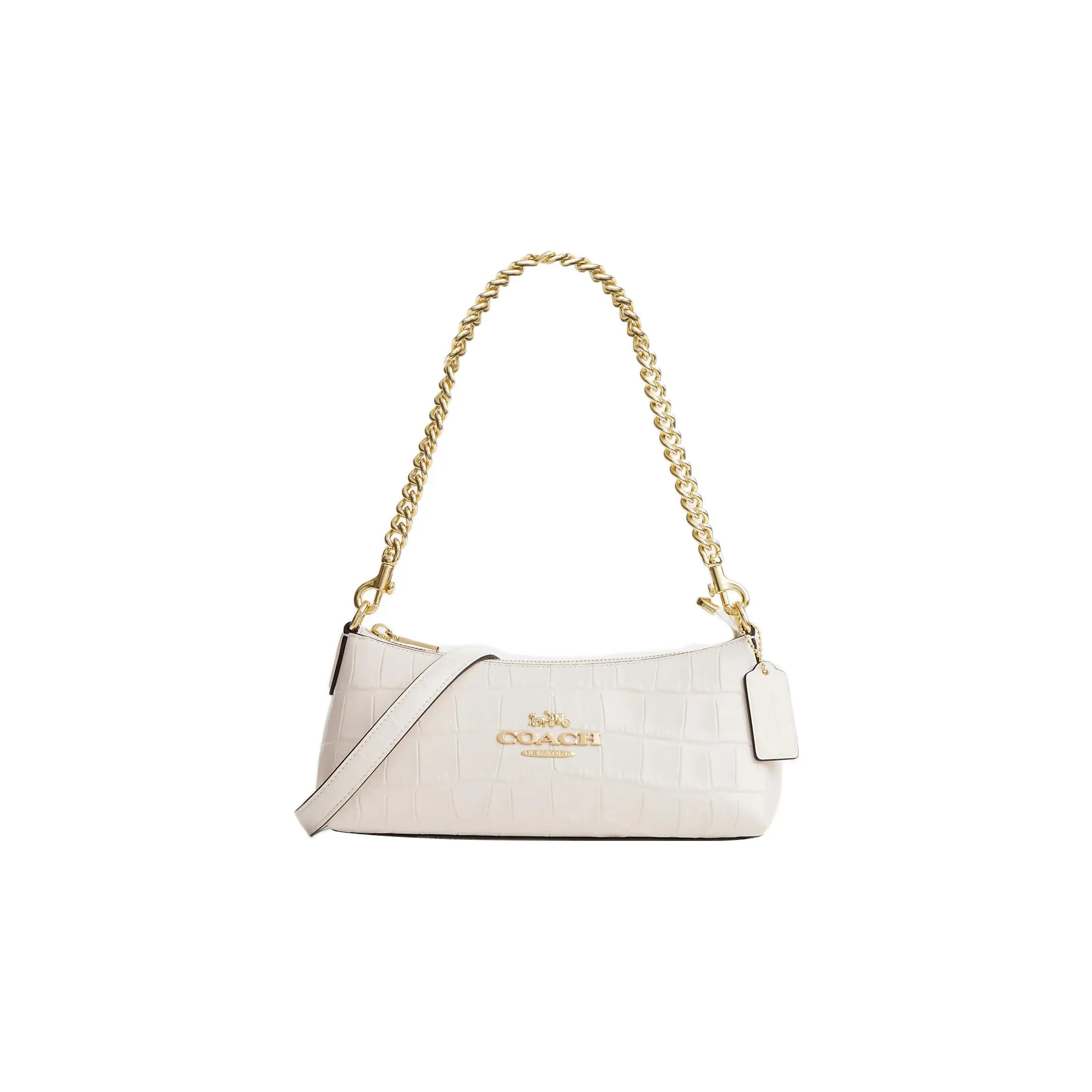 COACH Leather Pillow Bag, Portable Crossbody Bag, Shoulder Bag Women's Chalk White