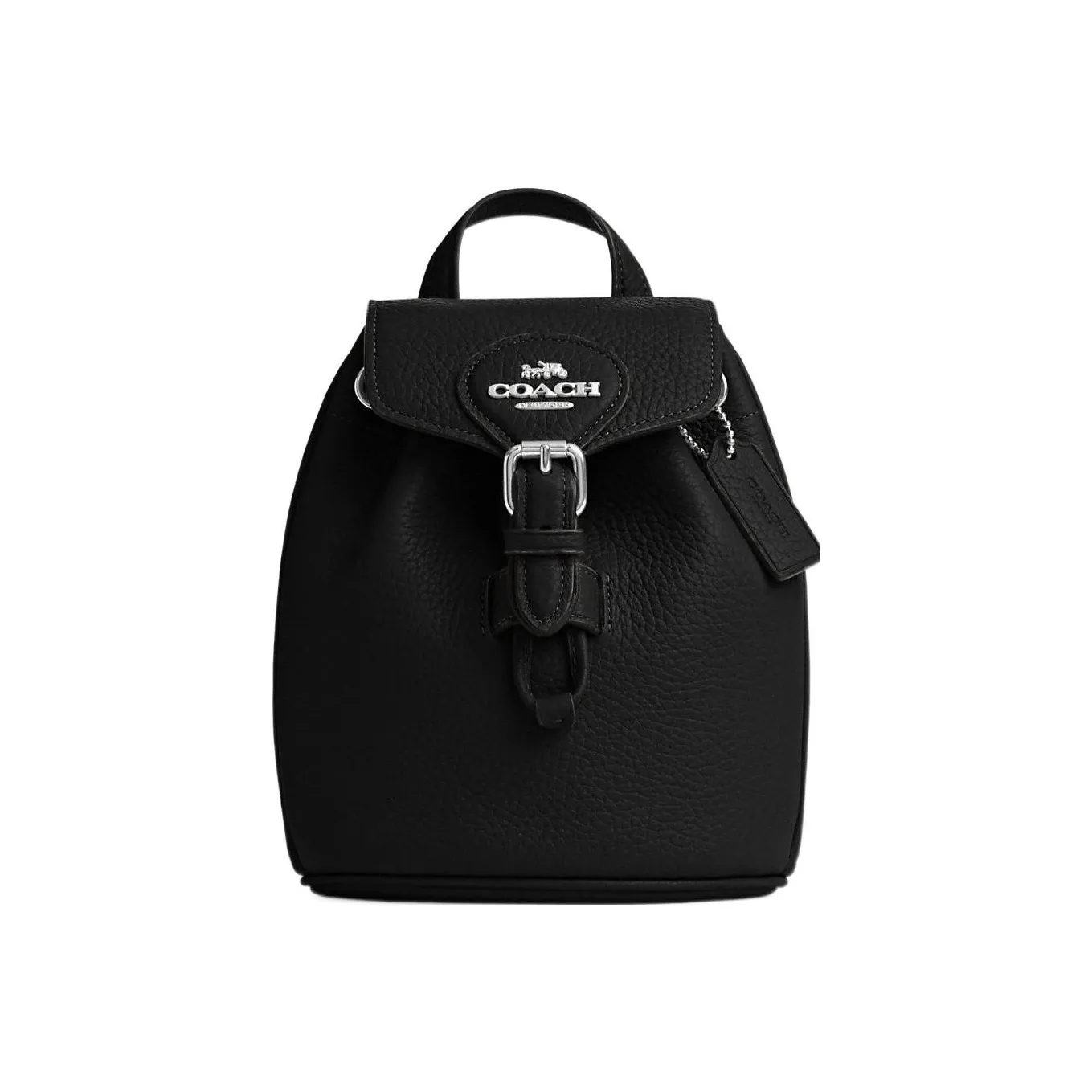 COACH Amelia Pebbled Leather Backpack Small Women's Black