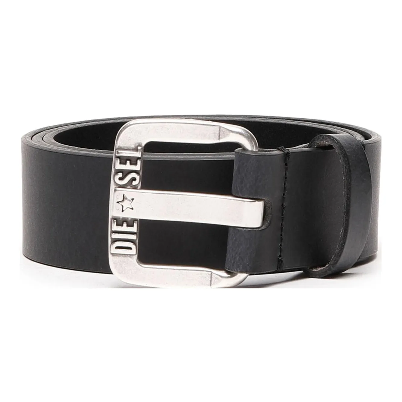 DIESEL Ремни из коровьей кожи Мужской Черный Ширина 3,9 см