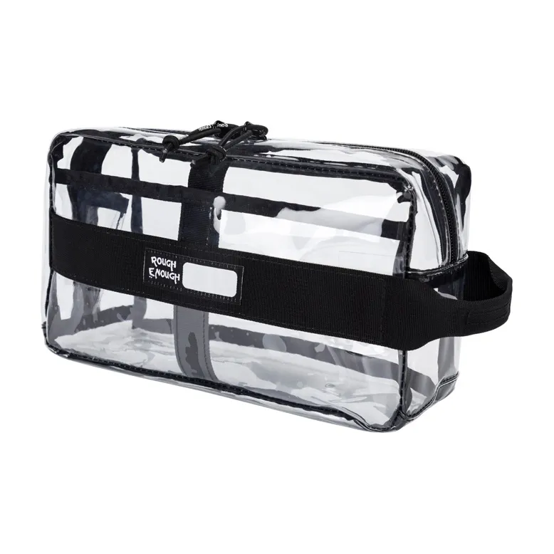 Rough Enough PVC Makeup Bag Storage Toiletry Bag Unisex Transparent