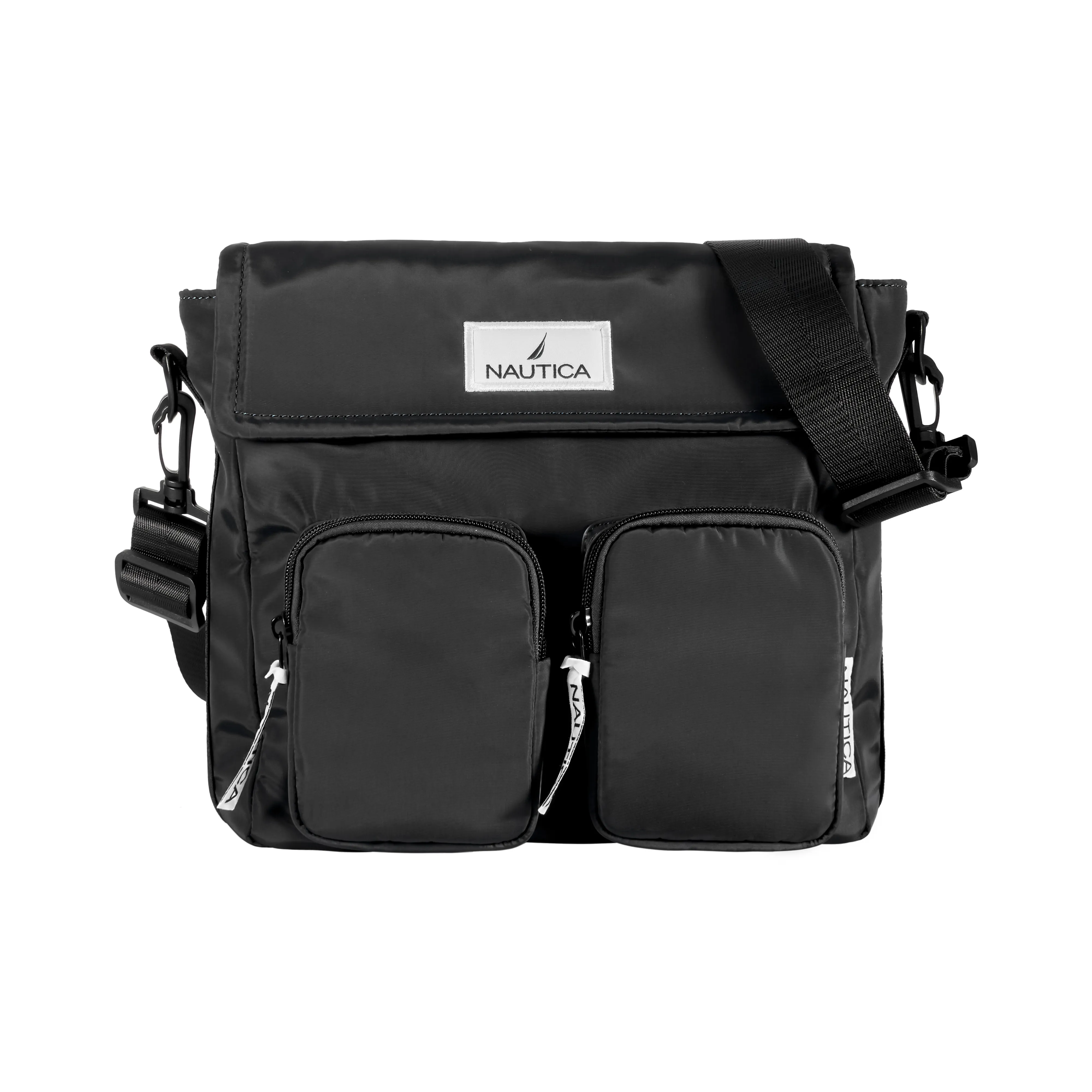 NAUTICA Нейлоновая сумка через плечо стандартная унисекс черный королевский синий