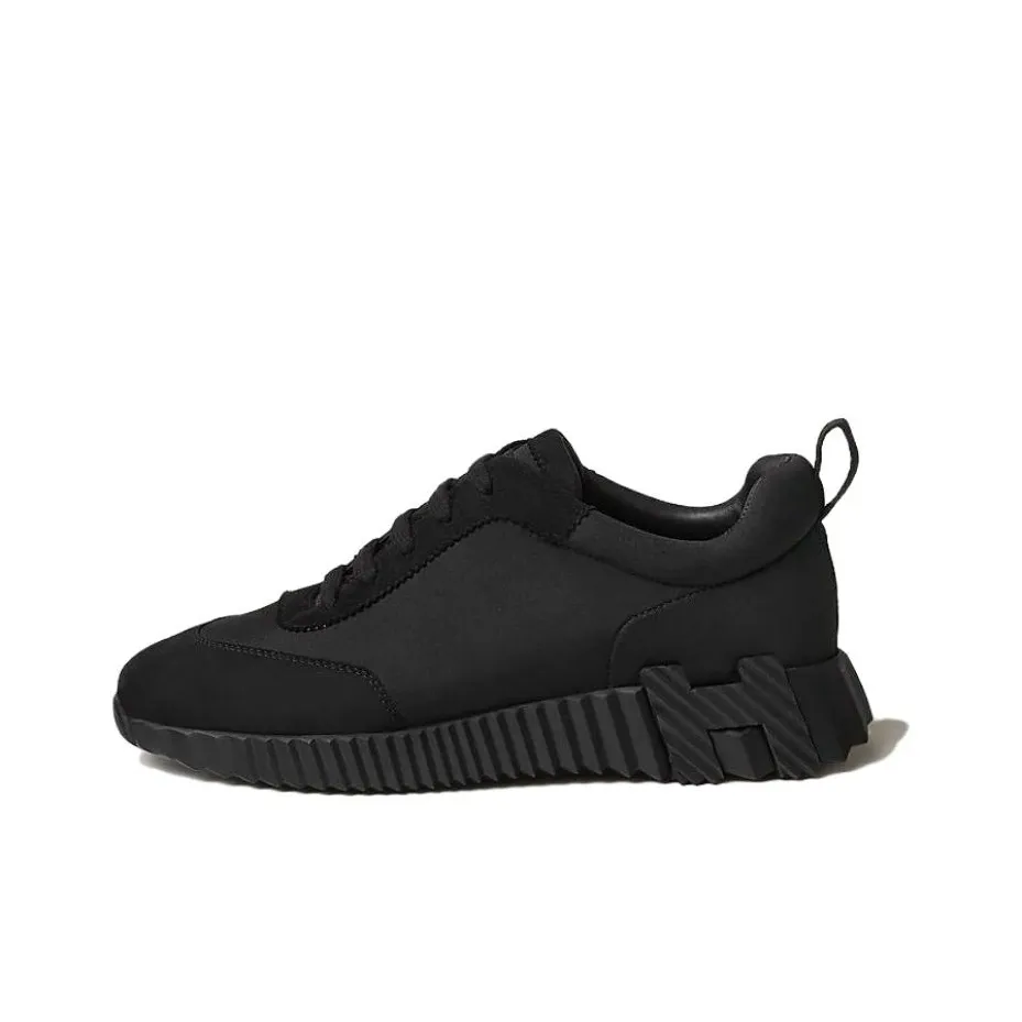 HERMES Bouncing Low Top Casual Shoes Women's Black