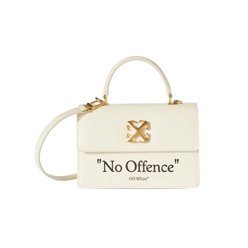 OFF-WHITE Jitney 1.4 Quote Printed Top Handle Bag