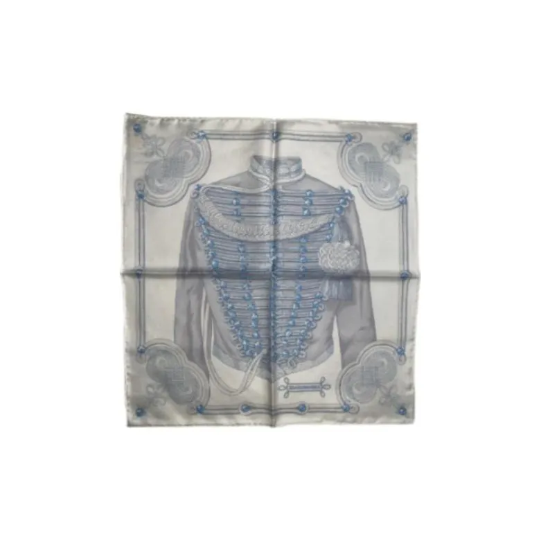 HERMES Twilly Шелковые Шарфы Женские Серый