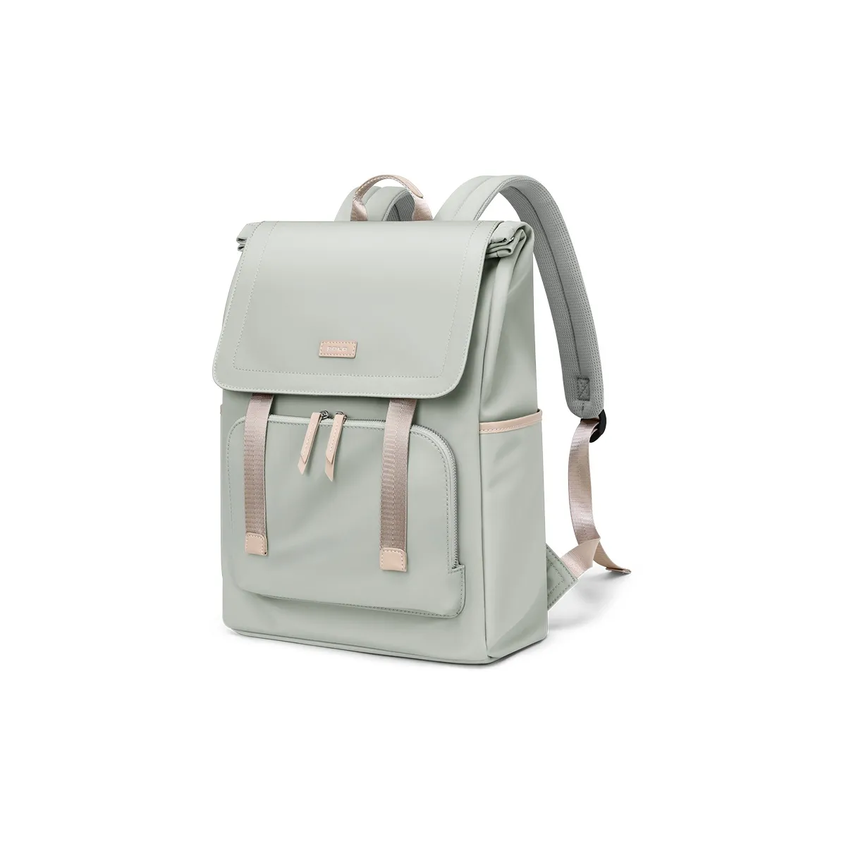POLO Textile, Synthetic Leather Backpack Tubas Women's Light Gray/Sea Breeze Green