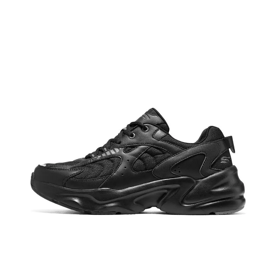 Skechers D'LITES Wave Rider Low top Chunky Sneakers Men's Black